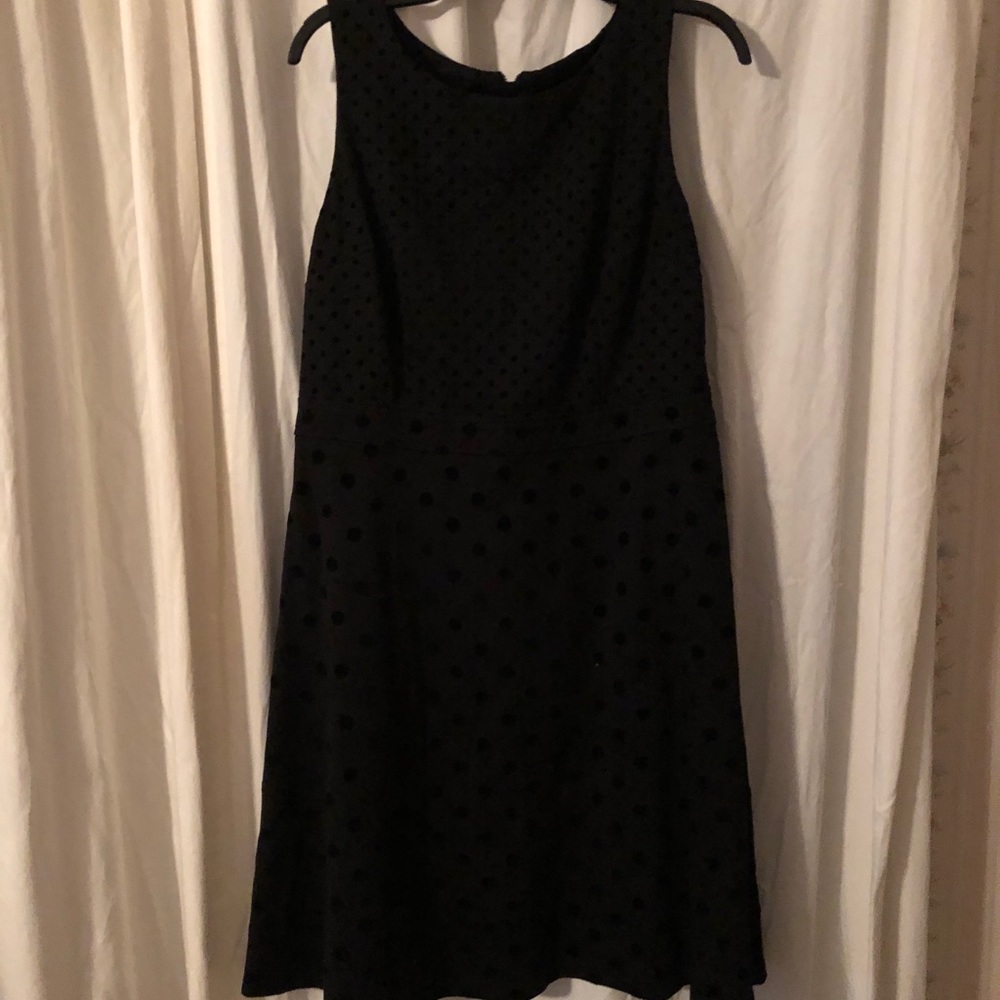 Talbots black sleeveless ponte dress